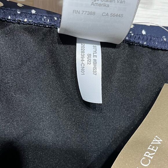 J. Crew Women’s Ruched Bandeau One Piece Swimsuit In Dot Womens Plus Size 24 - Picture 11 of 15